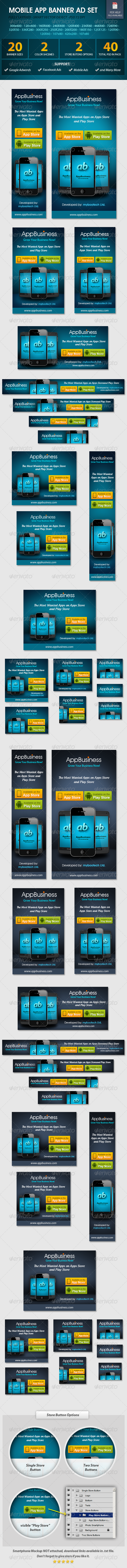 Mobile App Banner ad Set