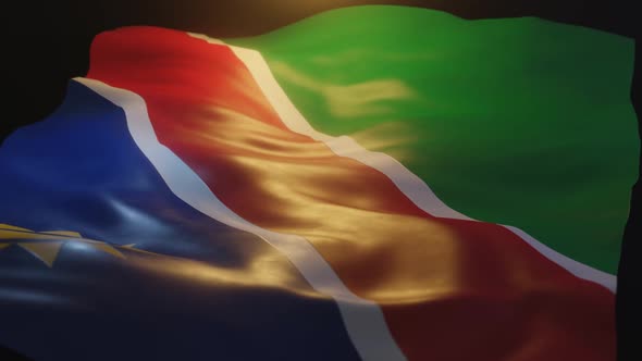 Namibia Flag Low Angle View