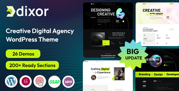 Dixor – Creative Digital Agency WordPress Theme