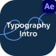 Typography Intro - VideoHive Item for Sale