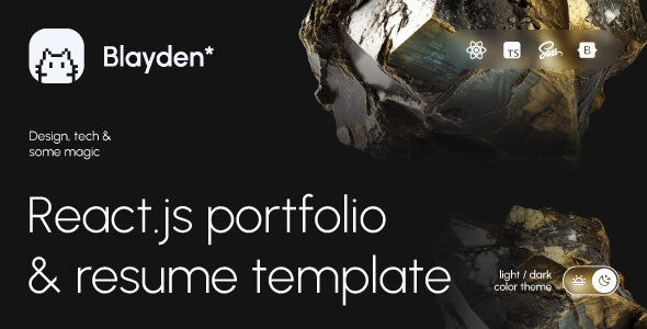 Blayden - Personal Portfolio & Resume ReactJs Template