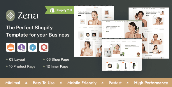 Zena - Beauty & Cosmetics Shopify 2.0 Theme