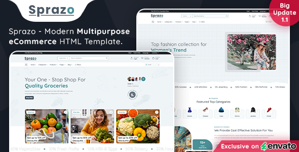 Sprazo - Multipurpose eCommerce HTML Template