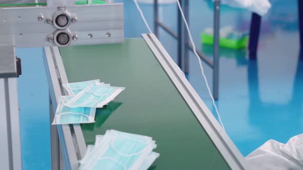 Face Mask Production Line in Modern Factory