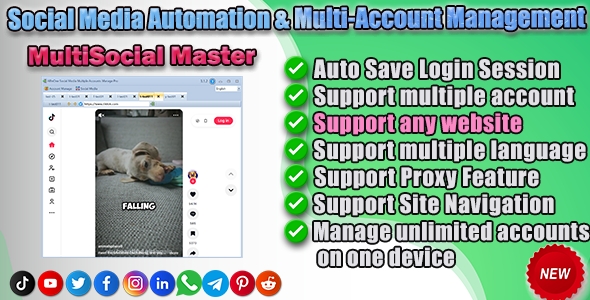 MultiSocial Master–Social Media Automation & Multi-Account Management