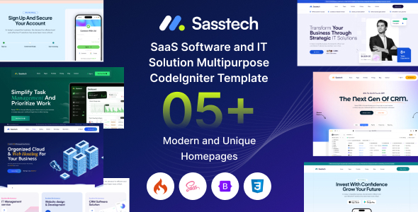 SassTech – Codeigniter SaaS Software & IT Solution Multipurpose Template