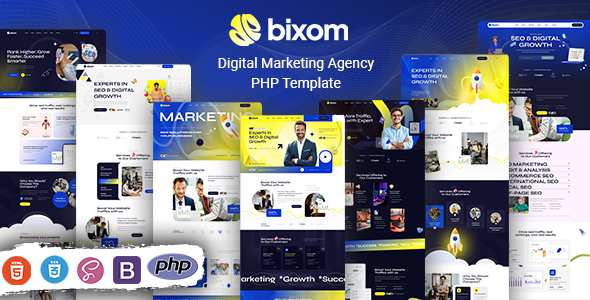 Bixom - Digital Marketing Agency PHP Template