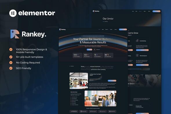 Rankey - Digital Marketing Agency Elementor Template Kit