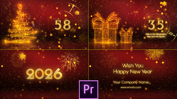 New Year Countdown 2026 - Premiere Pro