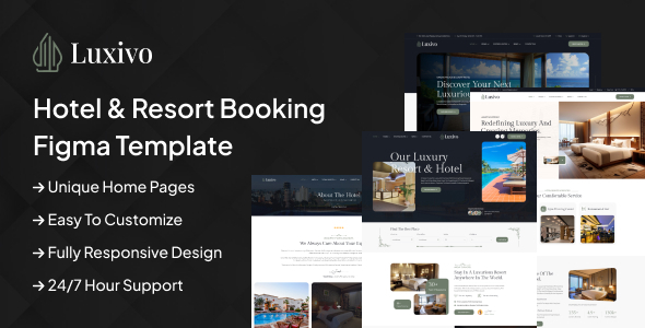 Luxivo - Hotel & Resort Booking Figma Template