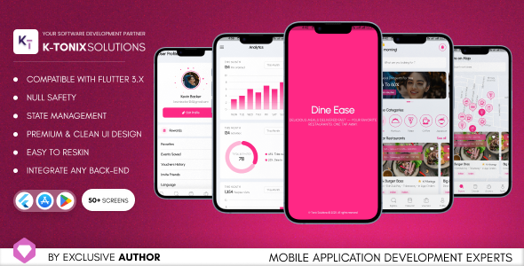 DineEase – Your Smart Food Partner - Flutter UI Kit