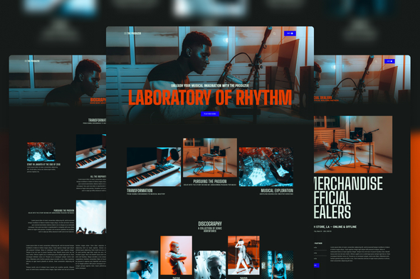 The Produzer - Music & Band Elementor Template Kit