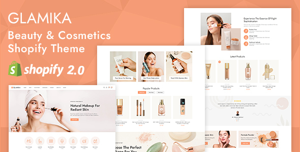 Glamika - Skincare & Cosmetics Store Shopify 2.0 Responsive Theme