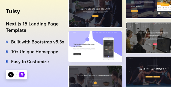 Tulsy - Next.js 15 Landing Page Template
