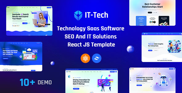 IT-Tech – Technology Business, IT Solutions & SaaS Software React JS Template