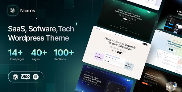 Nexros - SaaS & Tech Startup WordPress Theme