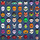 73 Halloween Masks Pack – Toon Horror Ghosts Evil Fantasy Collection - 3DOcean Item for Sale