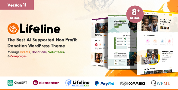 Lifeline - 2025 NGO and Charity WordPress Theme