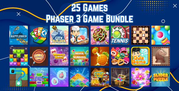 Phaser 3 Games Bundle - 25 Premium HTML5 Games