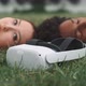 A young couple lying on the ground with virtual reality goggles - VideoHive Item for Sale