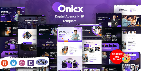 Onicx - Digital Marketing Agency PHP Template