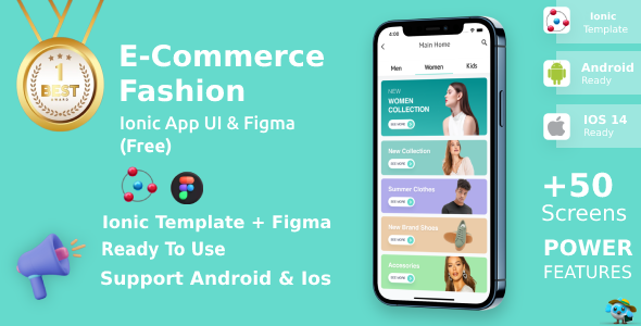 E-Commerce Fashion APP ANDROID + IOS + FIGMA | UI Kit | Ionic | Online Shoping