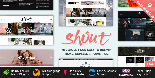 Shout - Blogging WordPress Theme