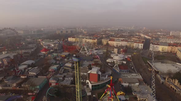 Aerial of Prater Theme Park