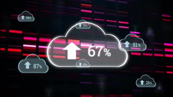 Upload progress clouds and genetic bar codes