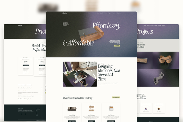 Monorior Space - Gradient Interior Elementor Template Kit
