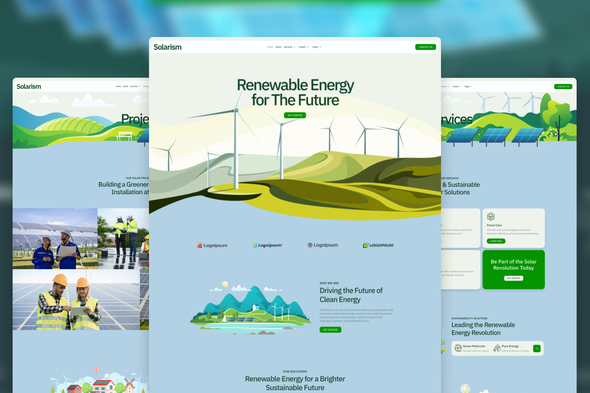 Solarism - Green Energy Business & Services Elementor Template Kit