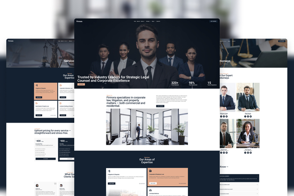 Firmora - Modern Professional Law Firm & Attorney Elementor Template Kit