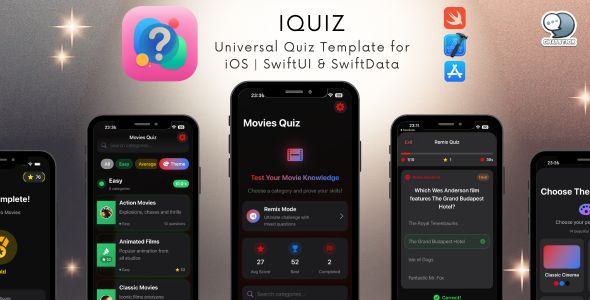 iQuiz - Universal Quiz Template for iOS | SwiftUI & SwiftData