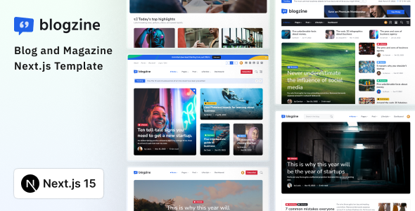 Blogzine - Next.js 15 Blog & Magazine Template