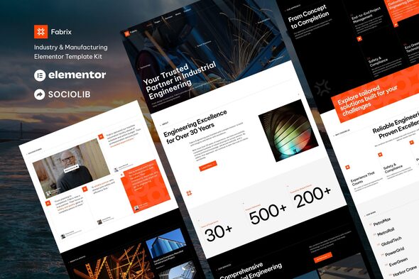 Fabrix - Industry & Manufacturing Elementor Template Kit