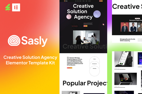 Sasly - Creative Solution Elementor Template Kit