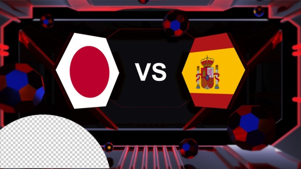 Japan Vs Spain Football World Cup Qatar 2022 Vs Card Transition