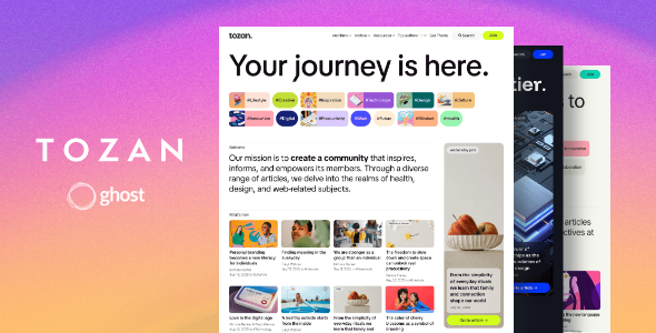 Tozan - Magazine Ghost Blog Theme