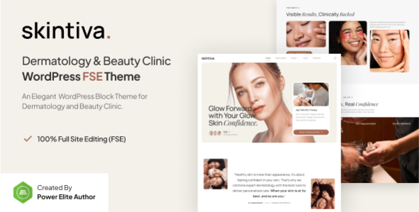 Skintiva – Dermatology & Beauty Clinic Gutenverse FSE WordPress Theme