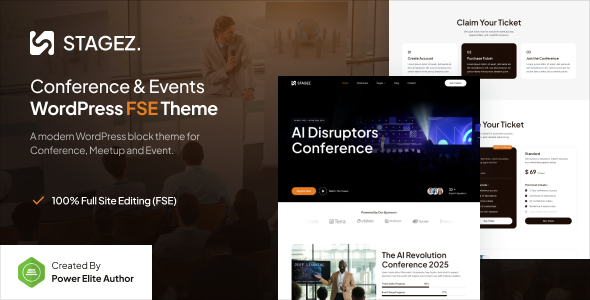 Stagez – Conference and Event Gutenverse FSE WordPress Theme