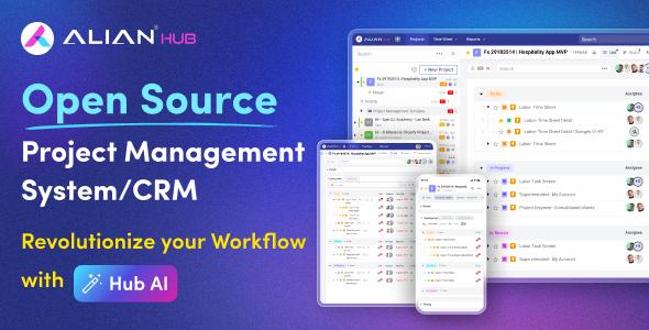 AlianHub - Open Source Project Management System/CRM