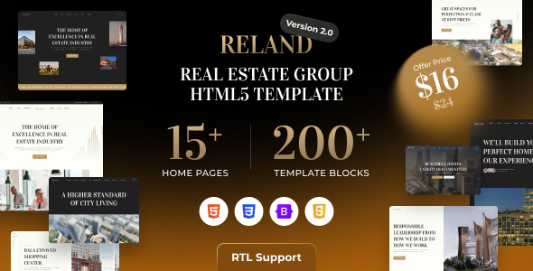 Reland - Real Estate Group HTML Template + RTL