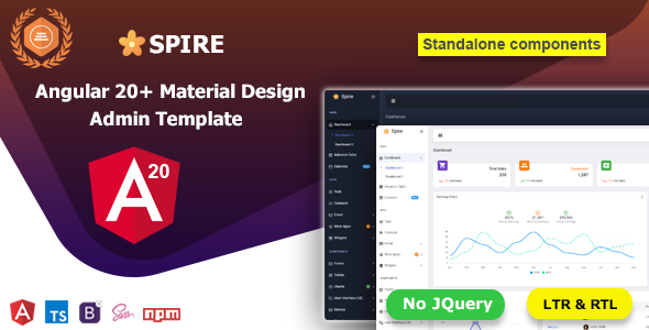 Spire - Angular 20+ Material Design Admin Dashboard Template