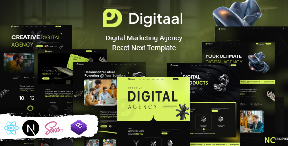 Digitaal - Digital Marketing Agency React NextJs Template