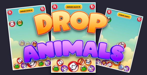Animals Drop - Cross Platform Puzzle Game
