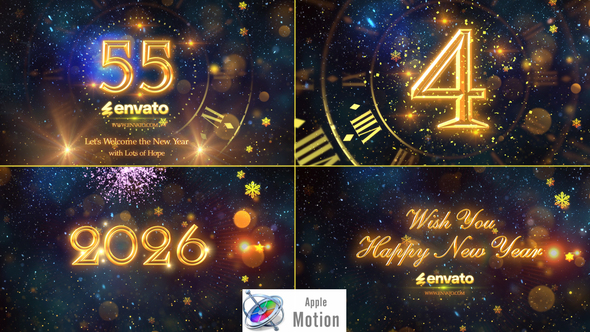 New Year Countdown 2026 - Apple Motion