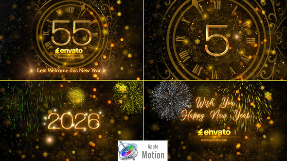 New Year Countdown 2026 - Apple Motion
