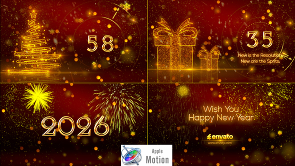 New Year Countdown 2026 - Apple Motion