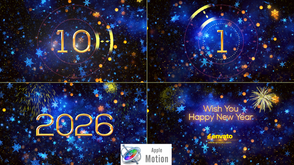 New Year Countdown 2026 - Apple Motion