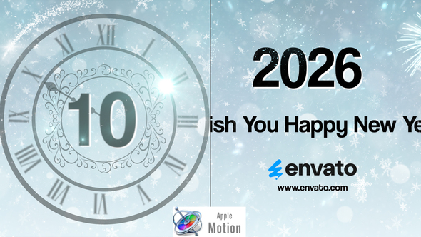 New Year Countdown 2026 - Apple Motion
